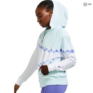 Peloton Tie Dye Lightweight Sunburst 1/2 Zip Pullover Size M